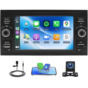 Car Stereo Radio Compatible for Ford Transit 2006-2009 with Carplay Android Auto GPS Navigation 7in Touchscreen Car Radio Player with Bluetooth WiFi FM/RDS SWC Mirror Link + Backup Camera in Kuwait
