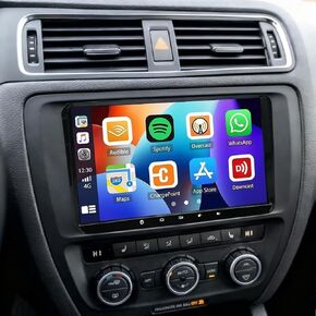 Car Stereo Radio Compatible for Bora 2006-2015 with Carplay Android Auto GPS Navigation 9in Touchscreen Car Radio Player with Bluetooth WiFi FM/RDS SWC Split Screen + Backup Camera in Kuwait