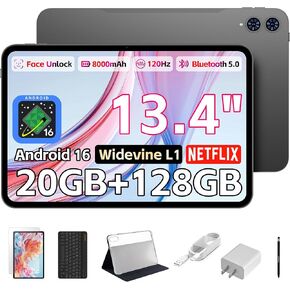 تابلت تيكلاست 13.4 بوصة يعمل بنظام أندرويد مع لوحة مفاتيح، 4G LTE، تابلت بشاشة كبيرة in Kuwait