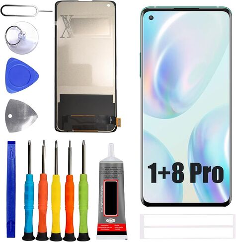 TFT Display [No Fingerprint Function] Compatible with Oneplus 8 Pro [6.78 inch] IN2023, IN2020, IN2021, IN2025 Screen Touch Digitizer Assembly LCD Display with Repair kit in Kuwait