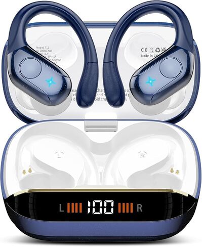 75H Sports Wireless Earbuds Bluetooth 5.4 Headphones Stereo, Dark Blue in Kuwait