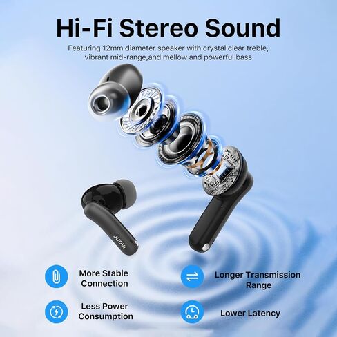 JUOVI Ture Wireless Earbuds Active Noise Cancelling Bluetooth Headphones in Saudi Arabia