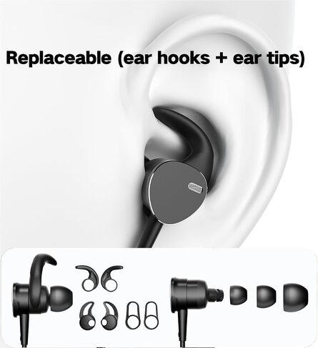 Wired Headphones Deep Bass Magnetic Earbuds With Noise Cancelling ENC Voice in Kuwait