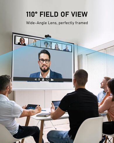 saylas 2.5K Webcam for PC with Microphone, Noise Cancellation, 110 FOV, USB Web Cam, Privacy Cover and Tripod, Plug&Play Computer Camera for Laptop, Desktop, Mac, Zoom, Skype in Saudi Arabia