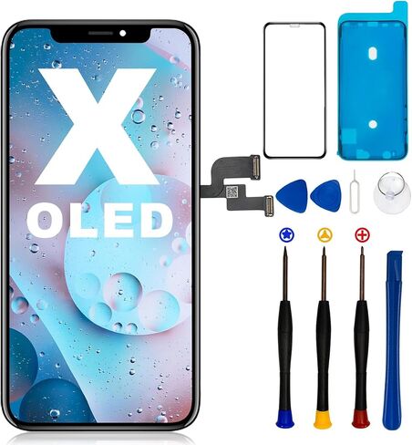 for iPhone 12/12 Pro OLED Screen Replacement Kit [ NOT LCD ] 6.1 inch Full HD Display 3D Touch Screen Digitizer Full Assembly + Repair Tools + Screen Protector in Kuwait