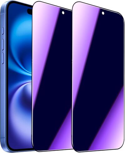 2 Pack Compatible with iPhone 13/13 Pro/14 Privacy Screen Protector, Anti-Spy Anti-Blue Light Eye Protection Tempered Glass Film, Scratch Resistant, Full Coverage, Case Friendly in Saudi Arabia