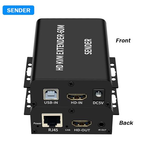DC 5V 1A HDTV KVM Extender Sender Receiver HDTV Over RJ45 CAT5e CAT6 Cable with 1080P Video Audio Extension for Laptop in Kuwait