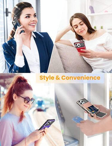 TITACUTE لهاتف iPhone 14 Pro Case 6.1 محفظة 5 حامل لبطاقة الائتمان وفتحة هوية وغطاء قلاب وتصميم جيب خلفي مقاوم للخدش وغطاء صلب من مادة TPU الهجينة الواقية من الصدمات لهاتف iPhone 14 Pro باللون الأزرق الداكن in Kuwait