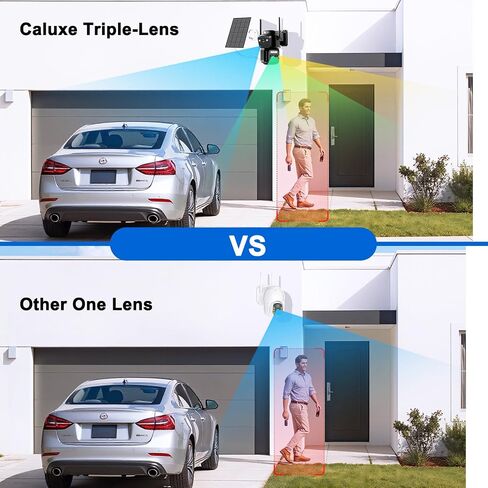 4K Triple Lens Solar Security Cameras Wireless Outdoor, 360° Pan/Tilt in Saudi Arabia