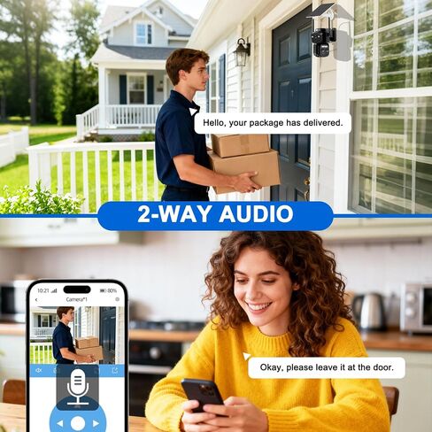 4K Triple Lens Solar Security Cameras Wireless Outdoor, 360° Pan/Tilt in Saudi Arabia