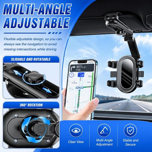 2026 New Sun Visor Phone Holder,1080° Adjustable Car Visor Phone Mount in Saudi Arabia