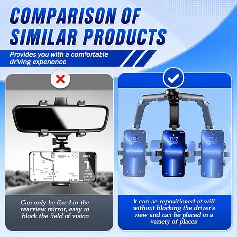 2026 New Sun Visor Phone Holder,1080° Adjustable Car Visor Phone Mount in Saudi Arabia