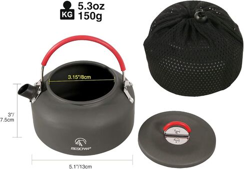 REDCAMP 0.8L Lightweight Tiny Camping Kettle for Outdoor Tea & Coffee Pot in Saudi Arabia