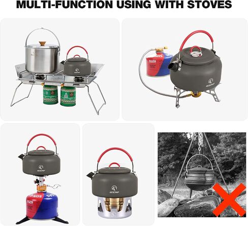REDCAMP 0.8L Lightweight Tiny Camping Kettle for Outdoor Tea & Coffee Pot in Saudi Arabia