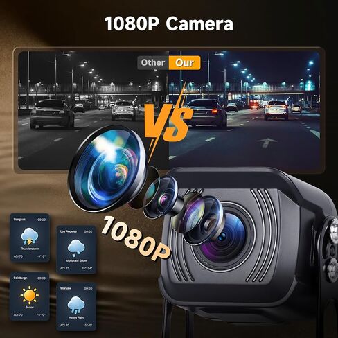 4 Channel 10.1 Inch Backup Camera Systerm for RV, Blind Spot Detection Touch Screen Backup Camera for Trucks, Pickups, Cars, Trailer, Stable, Courtyard, Garage, Farm with 4 Wired Cameras in Saudi Arabia