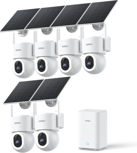 aosu D1 Max, 4-Cam Kit, 4K Solar Security Cameras System Wireless Outdoor in Kuwait