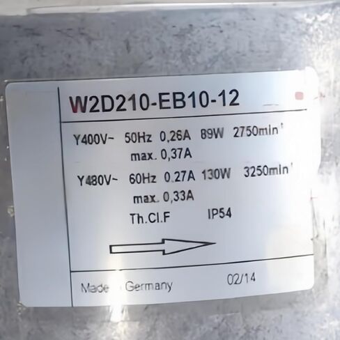 W2D210-EB10-12 400-480V 0.26/0.37A 89/130W 2750/3250RPM Cooling Fan 225mm in Kuwait