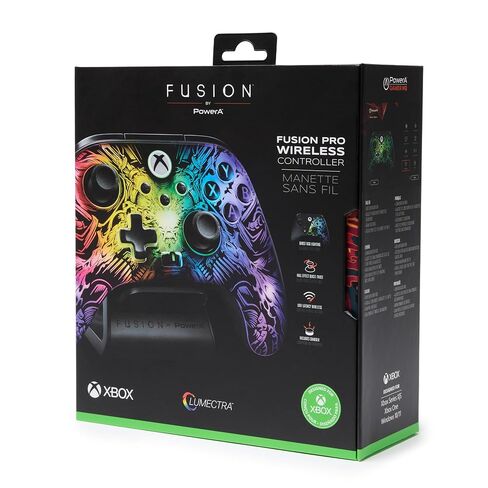 PowerA FUSION Pro Wireless Controller for Xbox Series X|S with Lumectra, RGB lighting, hidden design, adjustable height thumbsticks, Hall Effect modules, pro gaming controller, low latency wireless, mappable buttons, works with Xbox One and Windows 10/11 in Kuwait
