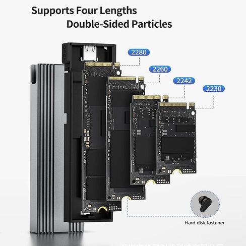 M.2 NVME NGFF 2 in 1 SSD Enclosure, Tool-Free USB 3.1 Gen 2 10Gbps NVMe PCI-E/ 6Gbps SATA M-Key / B+M Key Solid State Drive External Adapter for SSDs 2242 2260 2280 (2 in 1 M.2 SSD Enclosure) in Saudi Arabia