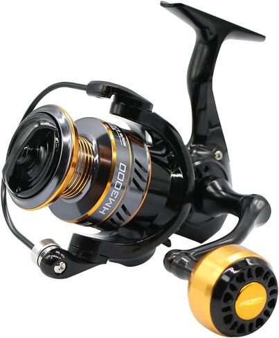 HM Spinning Reel for Saltwater 5.2:1 Gear Ratio Spinning Reel 1000/3000/4000/5000/6000/7000 Lightweight Carrete de Pesca Stainless Steel Ball Bearings Up to 17.6 Lbs Drag Nylon Aluminum in Saudi Arabia