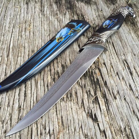 13" Eagle Dagger Fixed Blade Hunting Knife With Scabbard Collectors in Kuwait