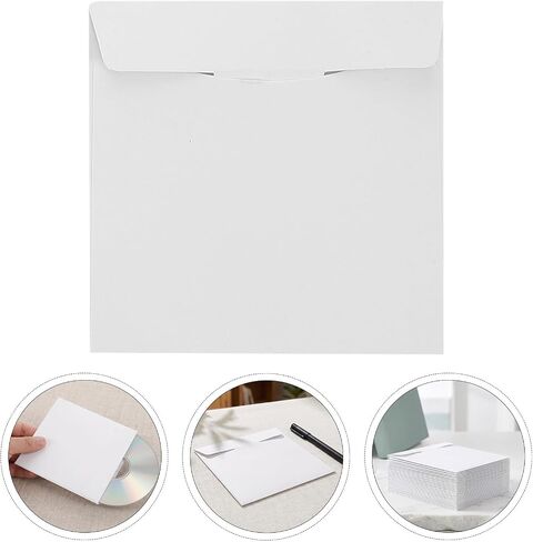 30pcs White Paper CD DVD Sleeves for Disc Protection in Kuwait