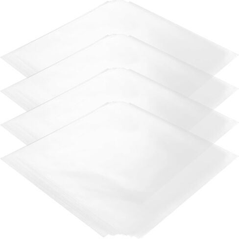 SEWACC 50pcs Vinyl Record Album Outer Sleeve Protector Self-Adhesive Seal, Transparent Polypropylene Material, Mud Resistant, for Vinyl Record Storage and Protection in Saudi Arabia