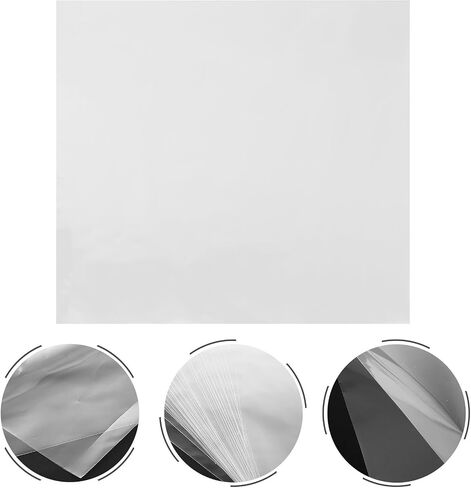 SEWACC 50pcs Vinyl Record Album Outer Sleeve Protector Self-Adhesive Seal, Transparent Polypropylene Material, Mud Resistant, for Vinyl Record Storage and Protection in Saudi Arabia