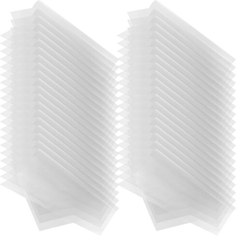 VANZACK 50pcs Vinyl Record Outer Protective Sleeves White Pp Plastic Covers with Self-Adhesion for Protecting Vinyl Records and Anti-Fingerprint in Kuwait