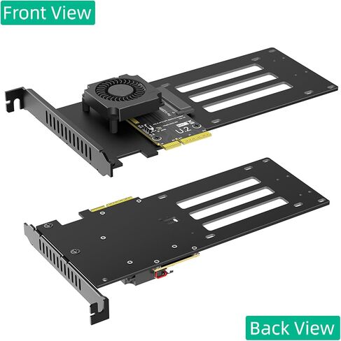 SFF-8639 U.2 PCIe Adapter Card with Cooling Fan in Saudi Arabia