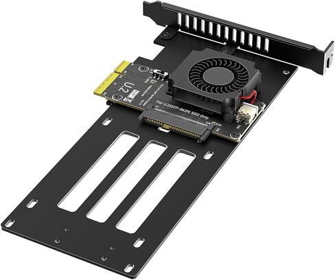 SFF-8639 U.2 PCIe Adapter Card with Cooling Fan in Saudi Arabia
