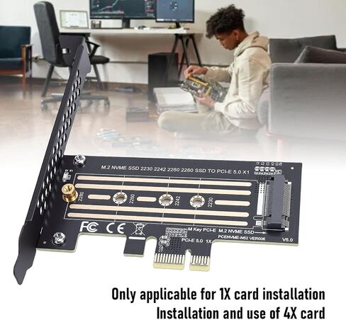 Diyeeni M.2 NVMe to PCIe X4 5.0 Adapter, 32Gbps Speed in Kuwait