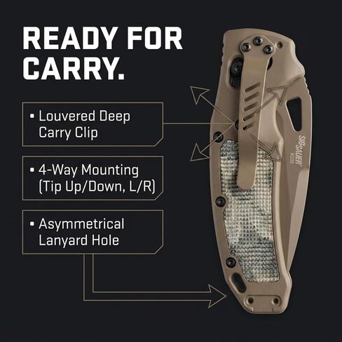 Hogue SIG SAUER K320 AXG Scorpion 3.5" Partially Serrated Drop Point Blade in Kuwait