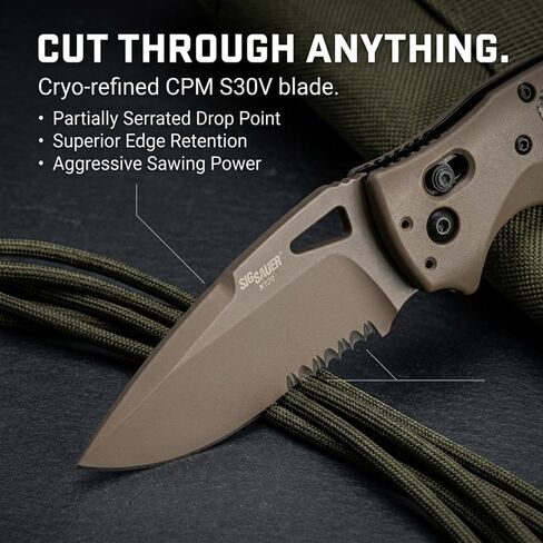 Hogue SIG SAUER K320 AXG Scorpion 3.5" Partially Serrated Drop Point Blade in Kuwait