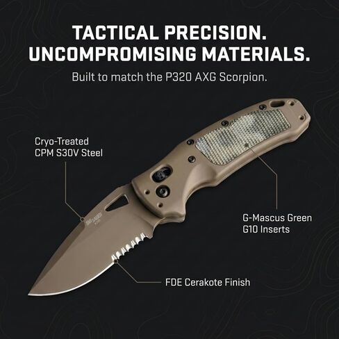 Hogue SIG SAUER K320 AXG Scorpion 3.5" Partially Serrated Drop Point Blade in Kuwait