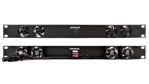 PROCOOL SX2240 / 1U مروحة تثبيت على حامل صامت/تدفق الهواء = مدخل/مسرح منزلي AV خزانة تبريد بث شبكة خادم تسجيل استوديو حامل لوحة مروحة 19 بوصة in Kuwait