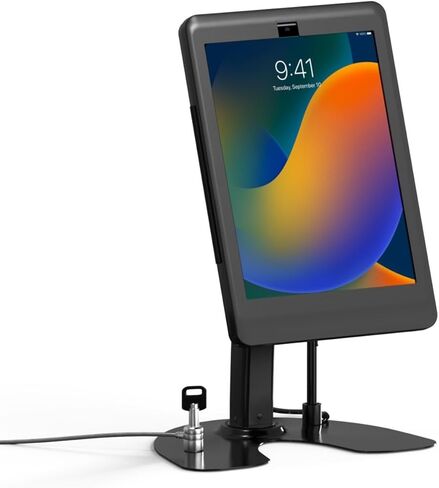 CTA Digital Dual Kiosk Stand – CTA Dual Security Kiosk Stand with Locking Case, Cable, and 360-Degree Rotating Base – Compatible with iPad 7th/ 8th/ 9th Gen 10.2-inch, iPad Air 4, (PAD-ASKB10) – Black in Saudi Arabia