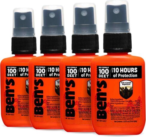 Ben’s 100% DEET Tick & Insect Repellent 1.25 oz. Pump Spray – 100 Percent DEET Bug Spray Travel Size Best Insect Repellent Last 10 Hours Repels Mosquitoes, Ticks, Black Flies, Chiggers, Midges, & More in Kuwait