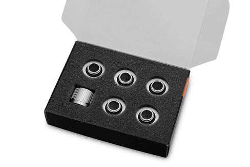 EKWB EK-Quantum Torque STC-12/16 Compression Fitting for Soft Tubing, 12/16mm (7/16" ID, 5/8" OD), Satin Titanium, 6-Pack in Kuwait