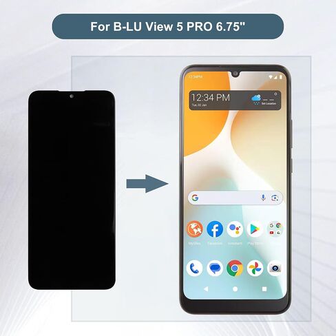 Replacement LCD Display Touch Screen Digitizer Assembly Compatible with BLU View 5 PRO 6.75" with Tools（Black） in Kuwait