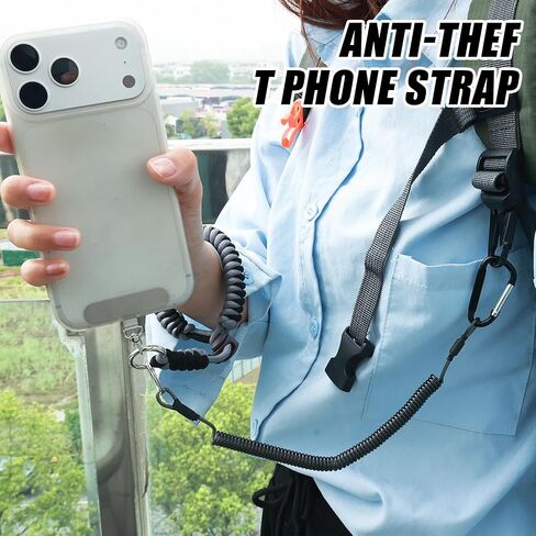 1set Phone Wrist Strap Anti Theft Retractable 120CM Chain Cell Phone Lanyard Holder Wristlet for Daily Commuting Outdoor in Saudi Arabia