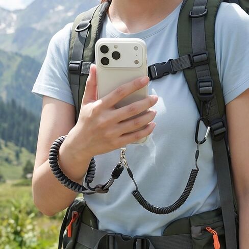 1set Phone Wrist Strap Anti Theft Retractable 120CM Chain Cell Phone Lanyard Holder Wristlet for Daily Commuting Outdoor in Saudi Arabia