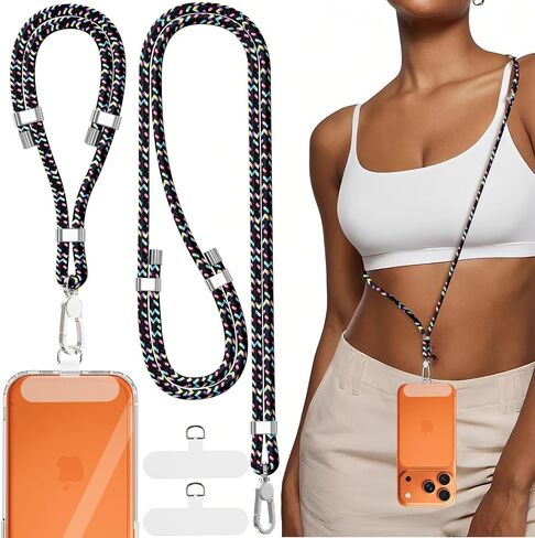 4-IN-1 Phone Lanyard, Adjustable Cell Phone Lanyard with 2 Tether Tabs, Men Women Wrist Strap for iPhone,Smartphone in Saudi Arabia