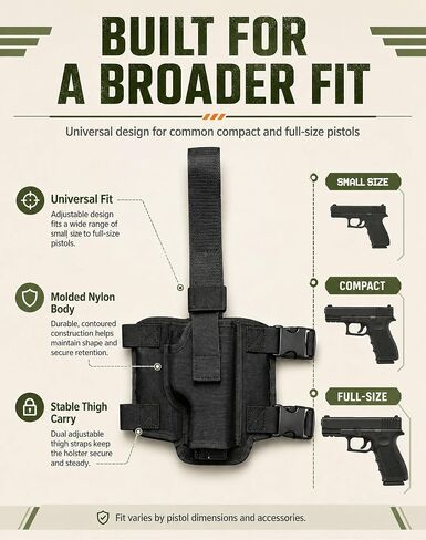Drop Leg Holster, Molded Nylon Universal Thigh Pistol Holster in Saudi Arabia