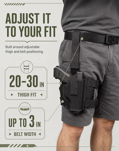 Drop Leg Holster, Molded Nylon Universal Thigh Pistol Holster in Saudi Arabia