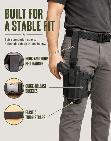 Drop Leg Holster, Molded Nylon Universal Thigh Pistol Holster in Saudi Arabia