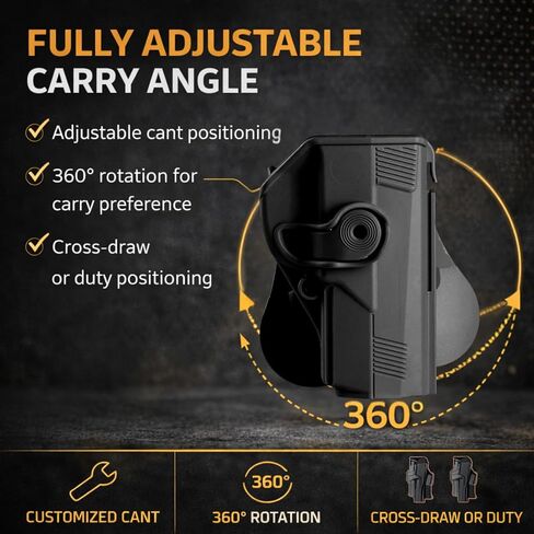 IMI Defense Level 2 Polymer Retention Holster for Beretta PX4 Storm, PX4 Full Size & Compact | Right-Handed Paddle Holster | Adjustable Cant | Compatible with IMI Defense Platforms in Saudi Arabia