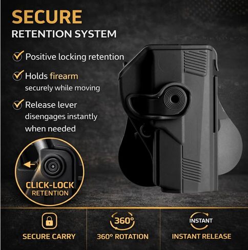 IMI Defense Level 2 Polymer Retention Holster for Beretta PX4 Storm, PX4 Full Size & Compact | Right-Handed Paddle Holster | Adjustable Cant | Compatible with IMI Defense Platforms in Saudi Arabia