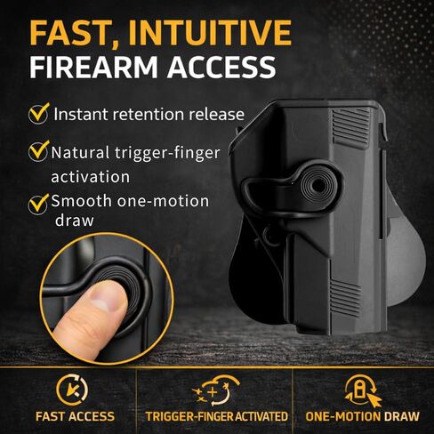 IMI Defense Level 2 Polymer Retention Holster for Beretta PX4 Storm, PX4 Full Size & Compact | Right-Handed Paddle Holster | Adjustable Cant | Compatible with IMI Defense Platforms in Saudi Arabia