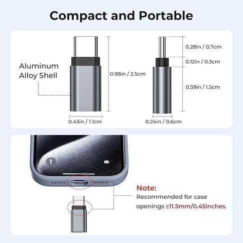 Basesailor USB Type C Extension Adapter 3-Pack with USB Type C Extension Cable 6.6FT for iPhone 16 15 14 13 12 MacBook,iPad 8th 9th 10th Pro Air 4th Mini 6th,S24, Otterbox Case,Samsung Dex Station in Kuwait